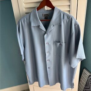 Weekenders Light Blue Short-Sleeve Button-Down  Shirt